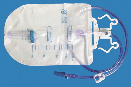 Urine Bag close system, with double-hook,with rope, with needleless sampling port